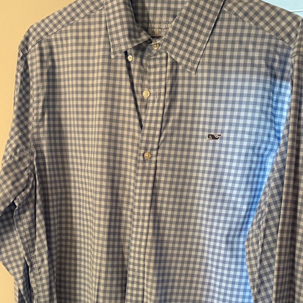Vineyard Vines Light Blue Checkered Shirt